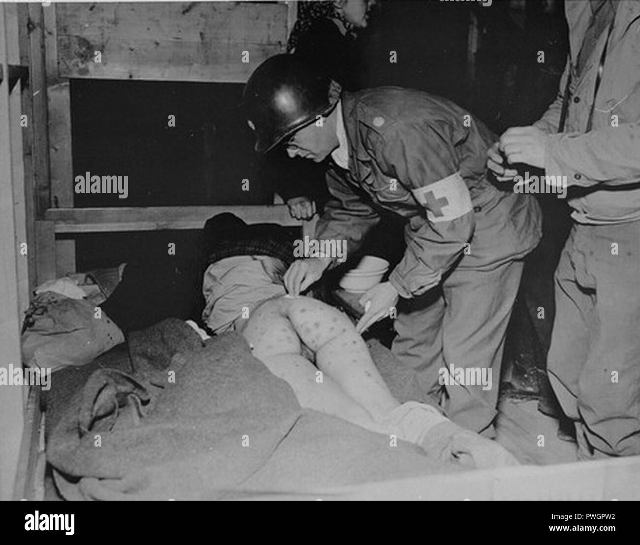 Buchenwald Penig Survivor J.W. Branch Chief Chirurg US-Armee 2. Stockfoto