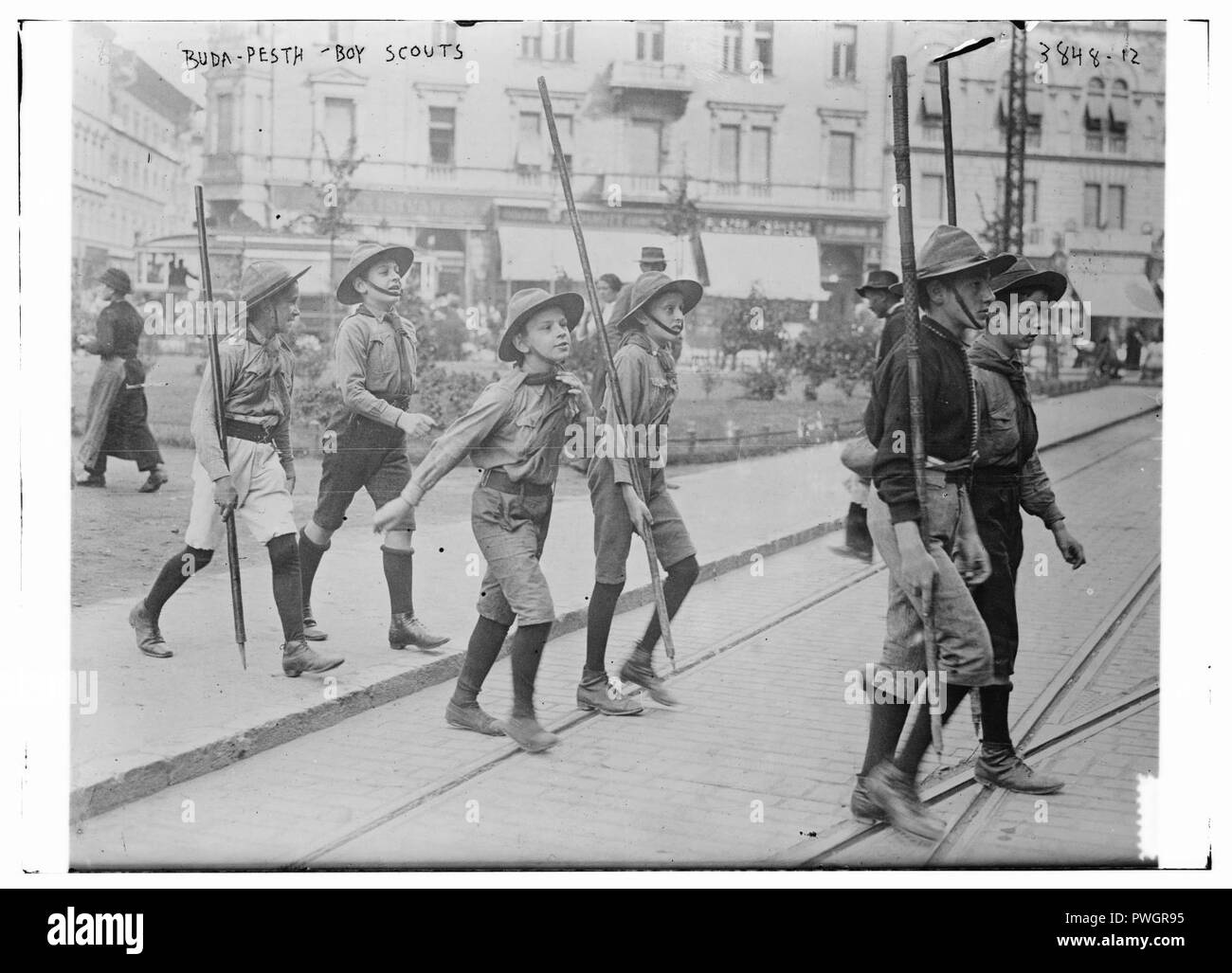 Buda - Pesth - Pfadfinder Stockfoto