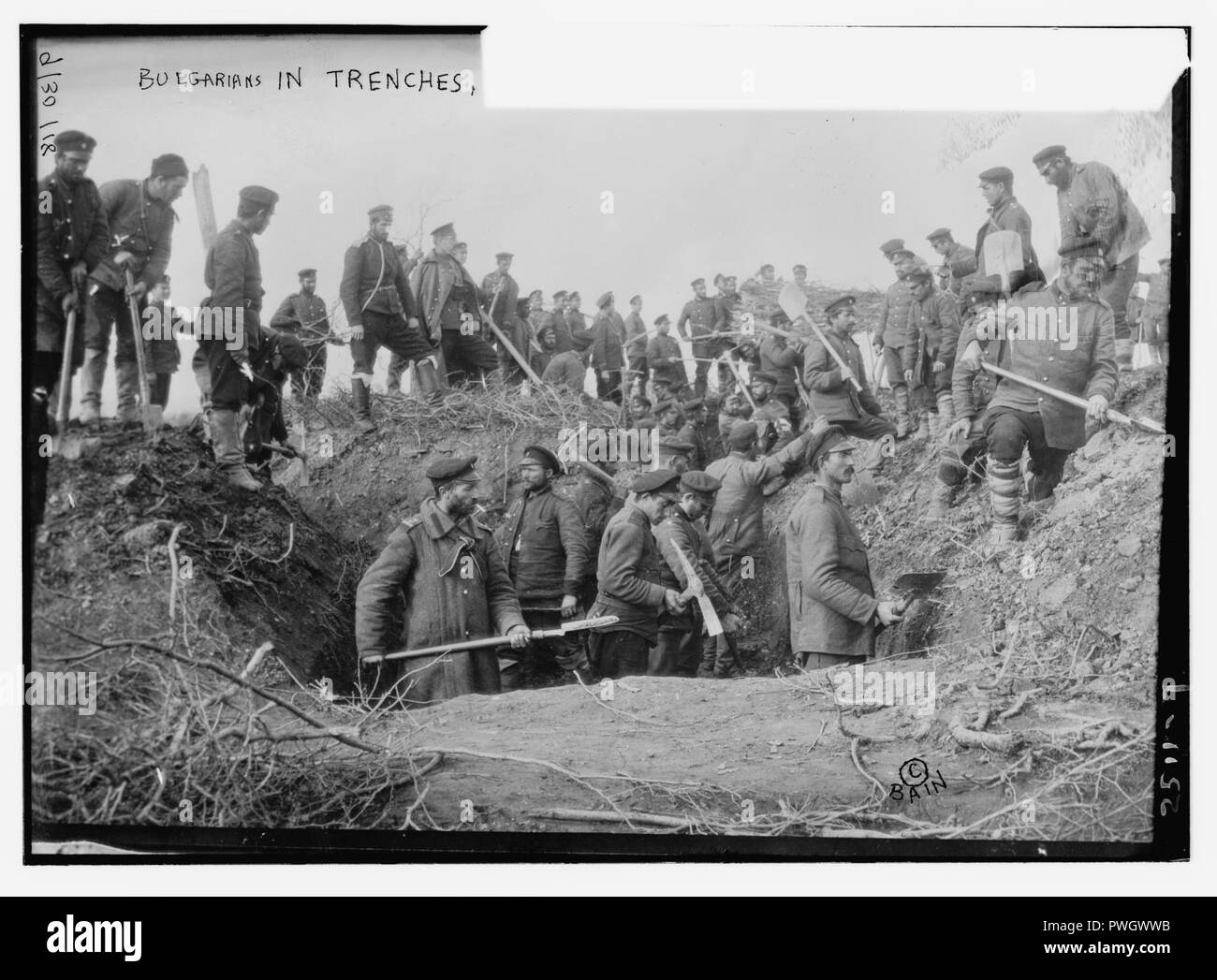 Bulgaren in Gräben Stockfoto