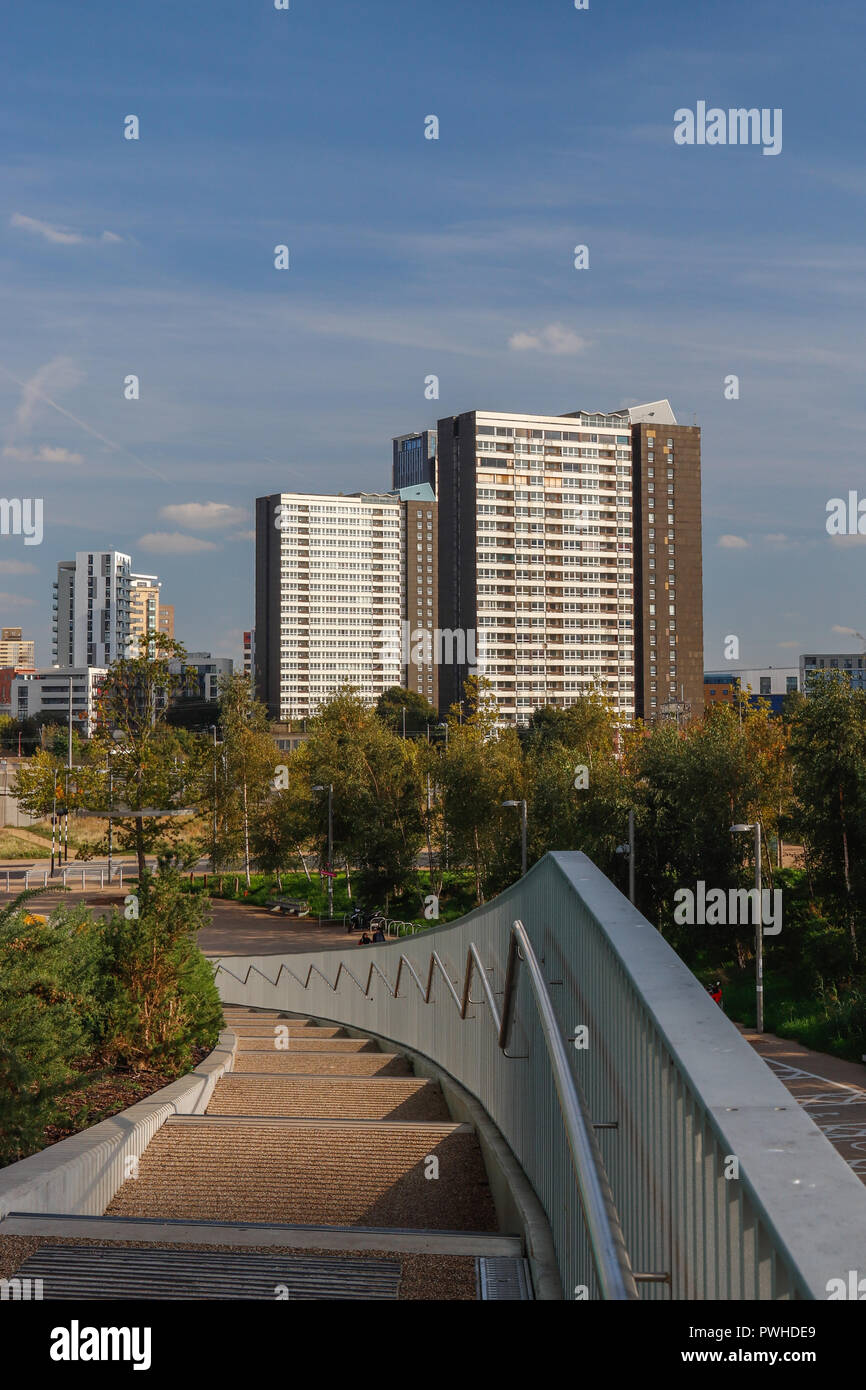 Tower Blocks auf der Tischler Immobilien - ein Rat, in Stratford, Newham, London Stockfoto