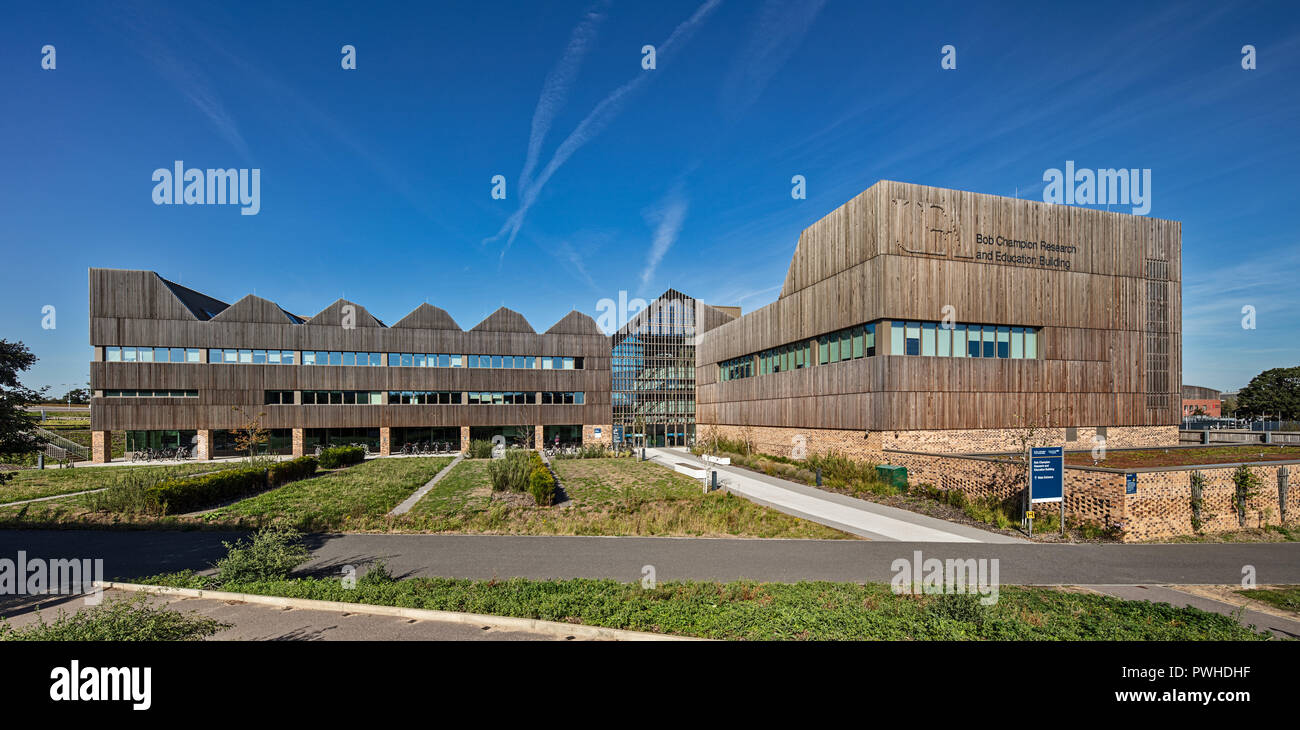 Bob Champion Gebäude, Universität von East Anglia im Norfolk und Norwich Krankenhaus Stockfoto