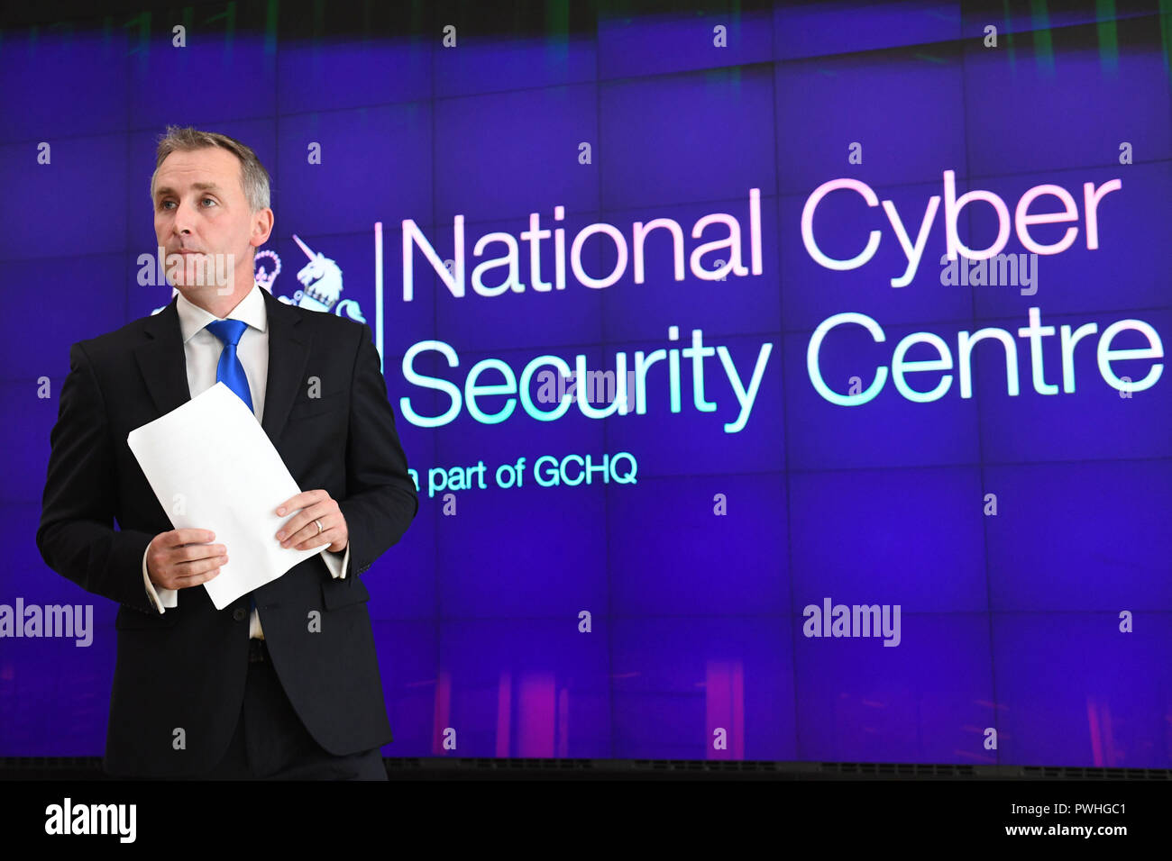 Ciaran Martin, Leiter der National Cyber Security Center (NCSC) bei der Eröffnung des Zweiten Jahresbericht der Center in London. Stockfoto