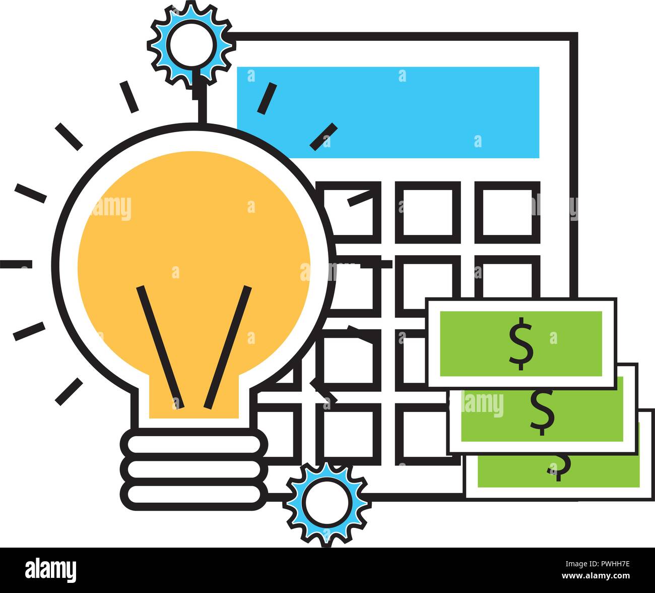 Financial Business set Symbole Vector Illustration Design Stock Vektor