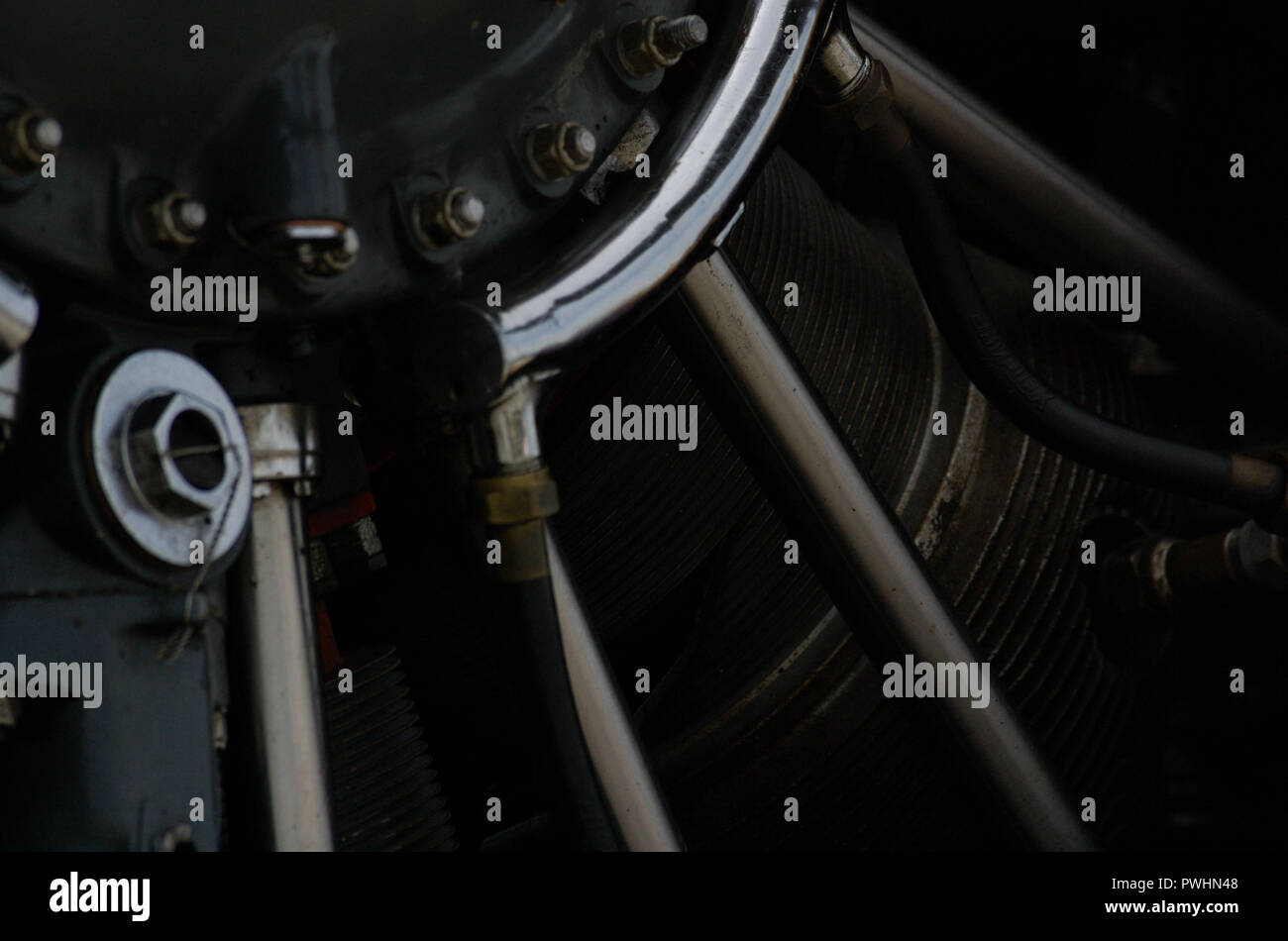 F4U Corsair Propeller Motoreinlass Stockfoto