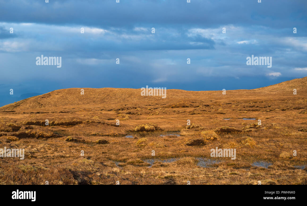 Sonnenaufgang am Quiraing, trotternish Ridge, Isle of Skye, Schottland, Großbritannien Stockfoto