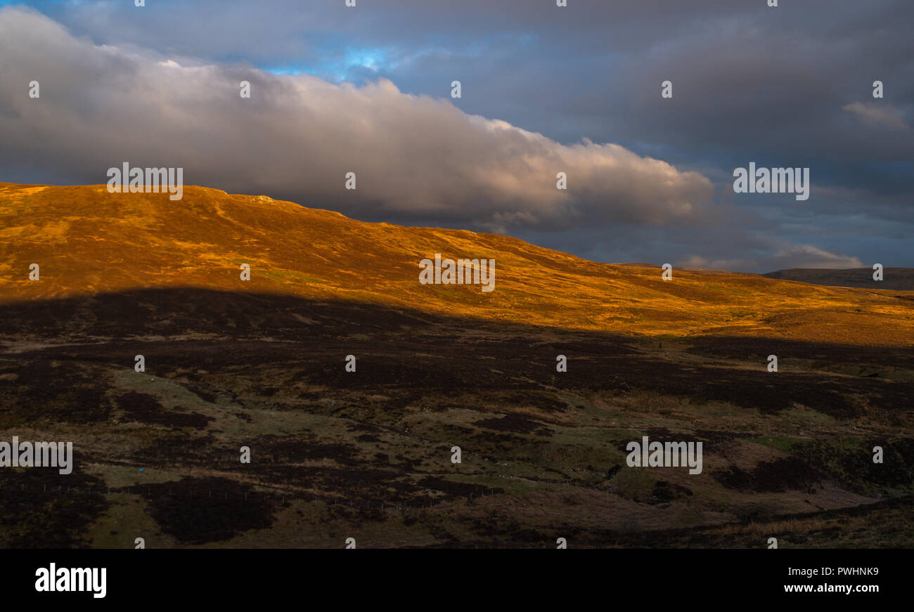 Sonnenaufgang am Quiraing, trotternish Ridge, Isle of Skye, Schottland, Großbritannien Stockfoto