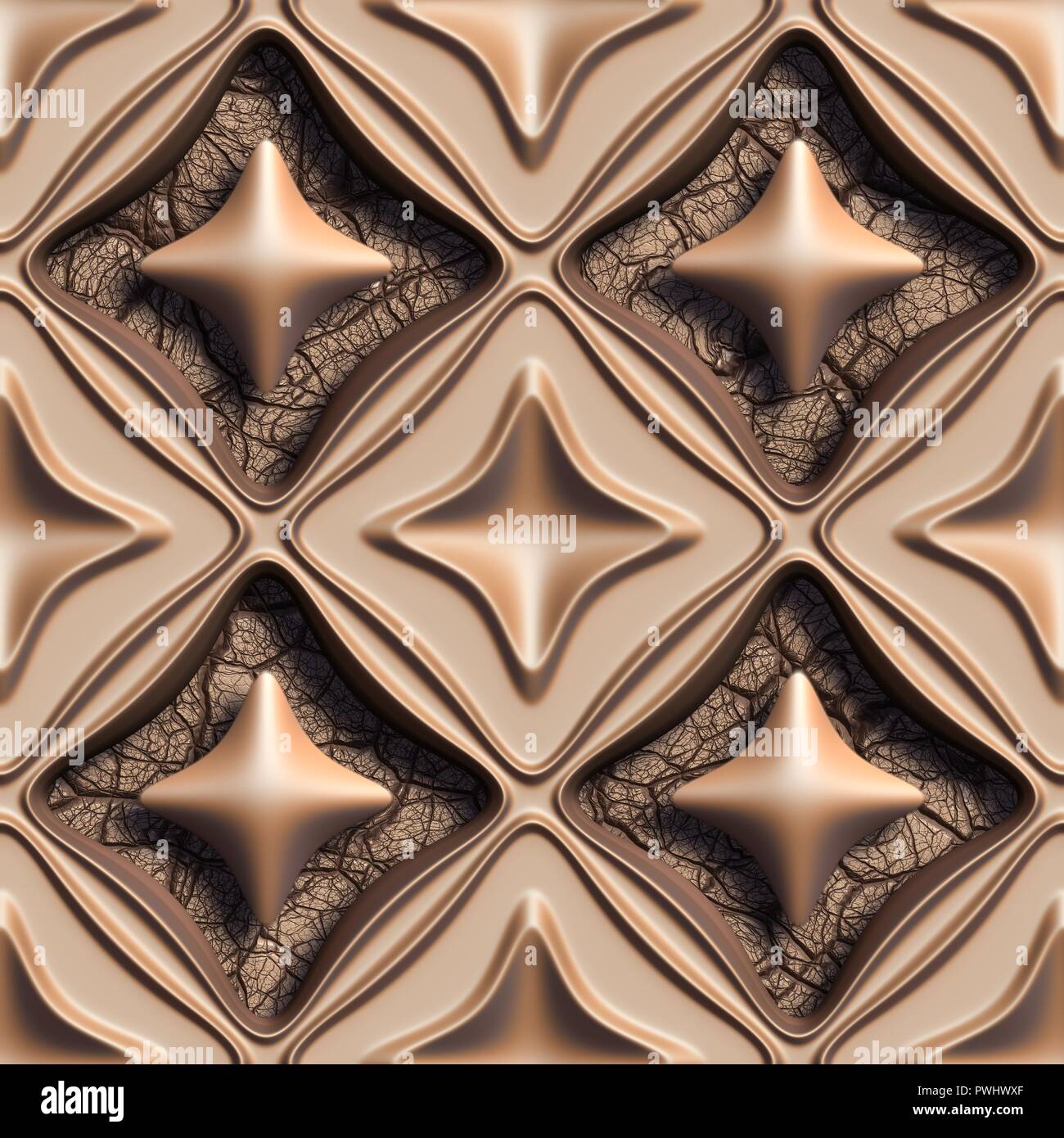 3D-Effekt nahtlose Hintergrund, Tapeten deko Muster. Stockfoto