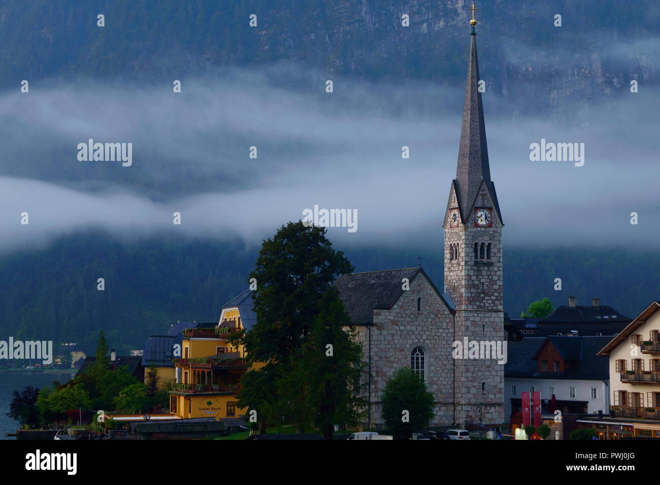 Schönes Dorf von Hallstatt, Österreich Stockfoto