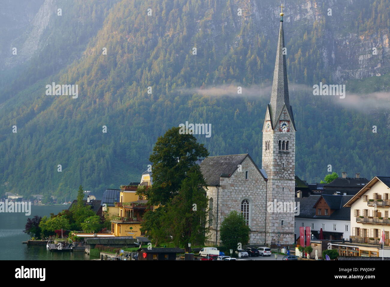 Schönes Dorf von Hallstatt, Österreich Stockfoto