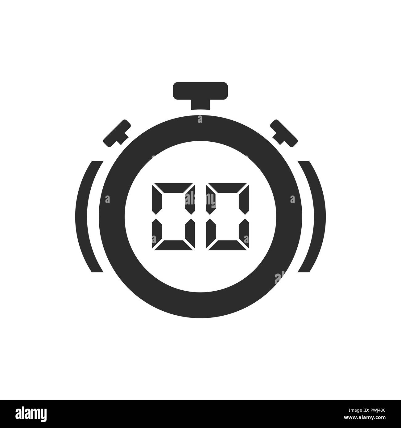 Isolierte Stoppuhr-symbol. Vector Illustration Stock Vektor