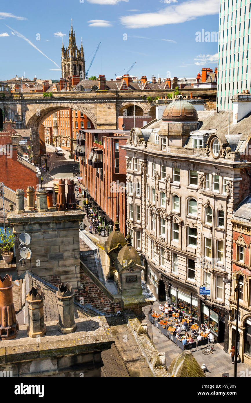 Großbritannien, England, Tyneside, Newcastle upon Tyne, Seite, Ansicht von Tyne Bridge Stockfoto