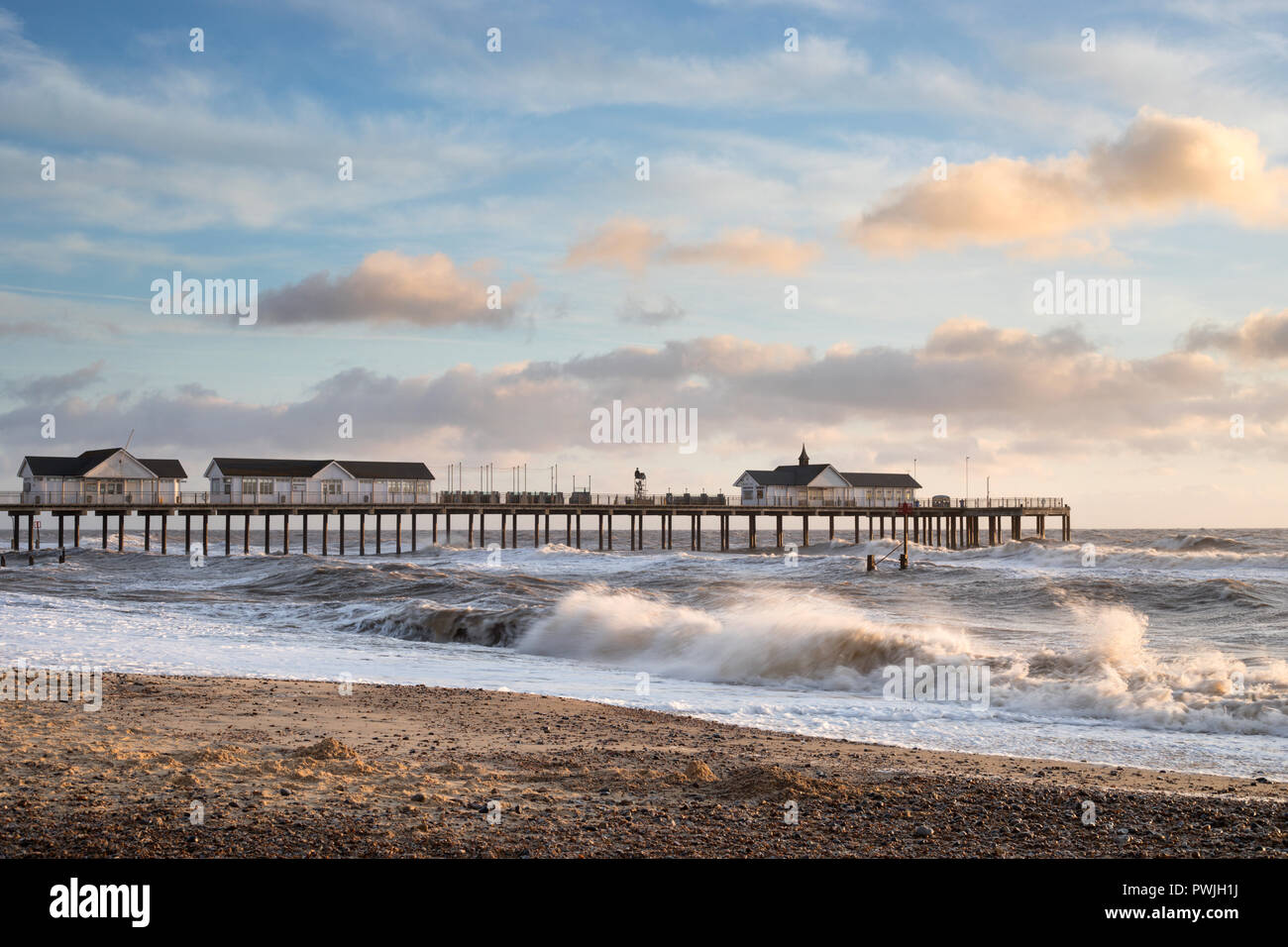 Southwold Pier, Suffolk, East Anglia, Großbritannien Stockfoto
