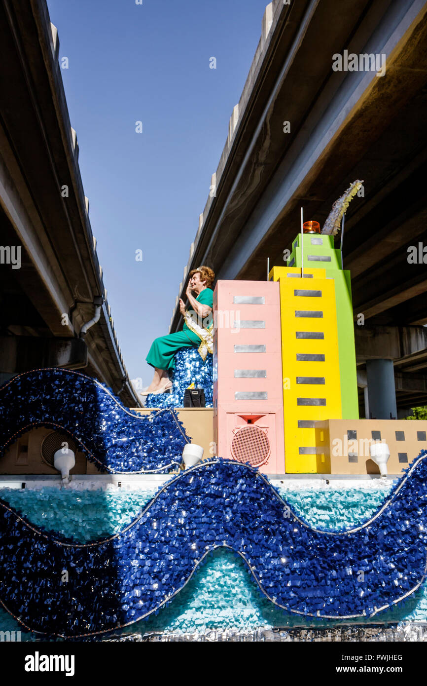 Miami Florida, Little Havana, Calle Ocho, Achte 8th Street, Tres Reyes Magos, drei 3 Kings Day Parade, Hispanic Latino ethnischen Einwanderer m Stockfoto