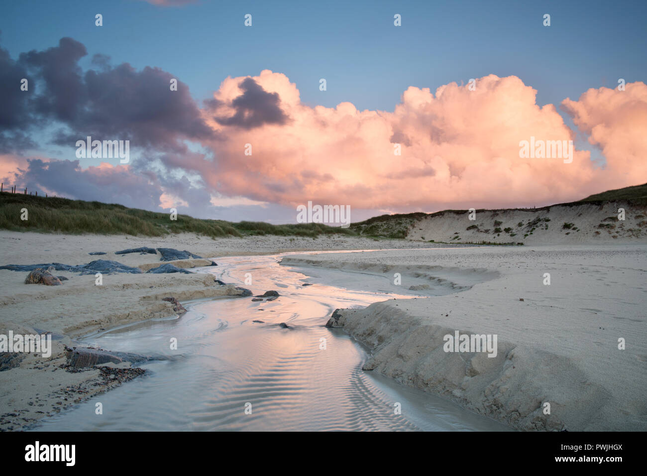 Hosta Beach, North Uist, Äußere Hebriden, Schottland, Großbritannien Stockfoto