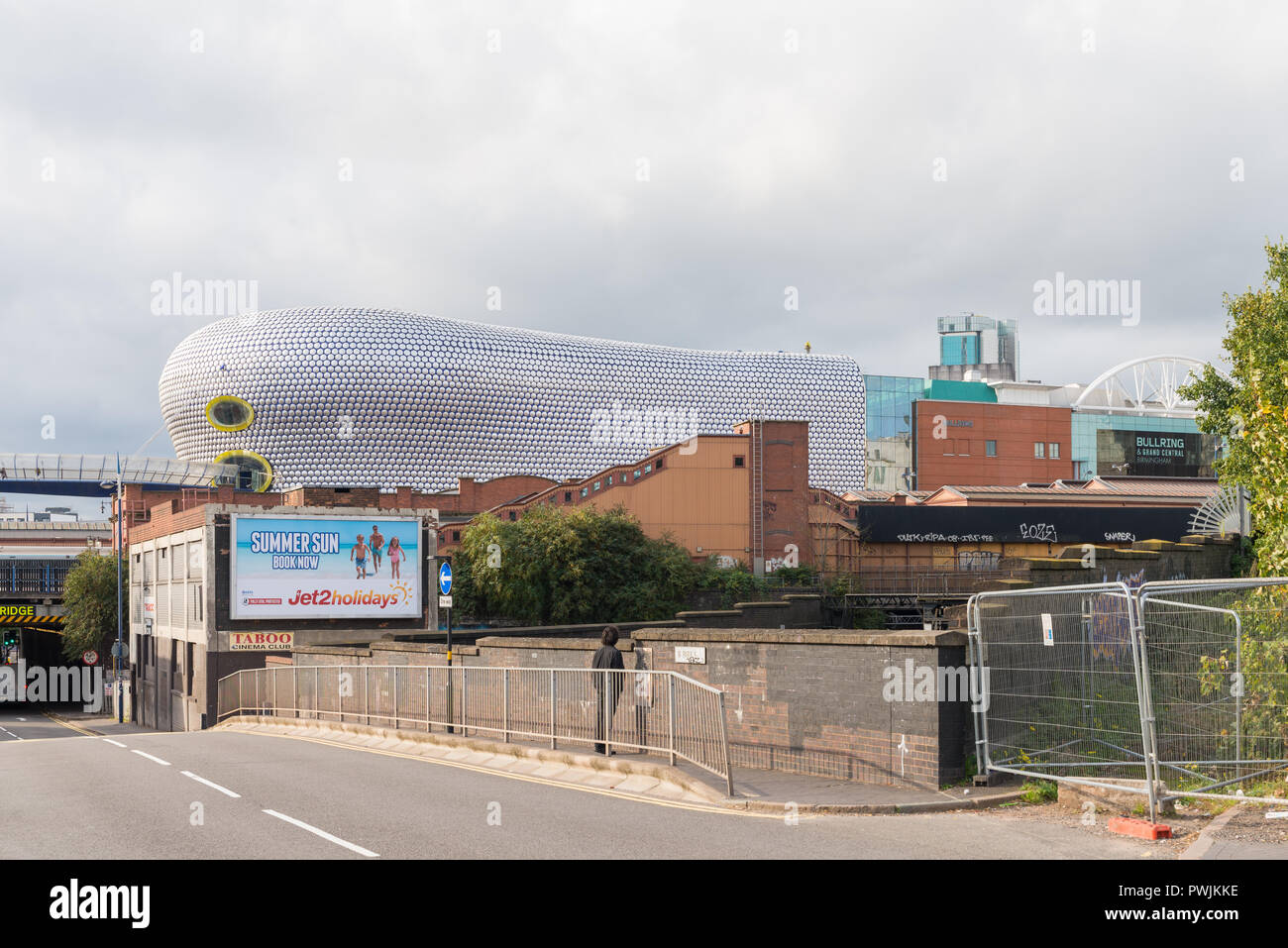 Blick auf das futuristische Gebäude Selfridges in Birmingham von digbeth Stockfoto