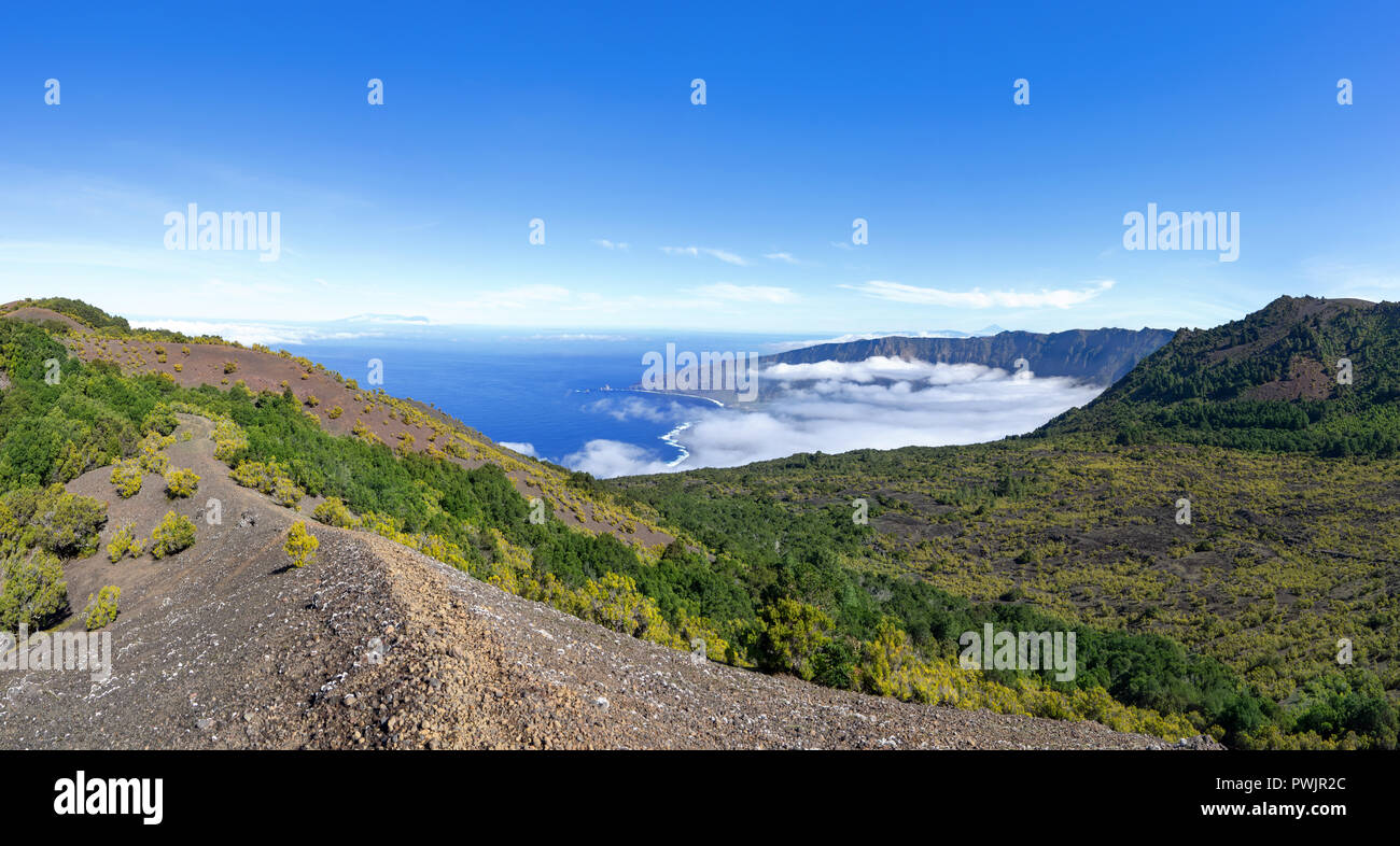 El Hierro - Blick vom Vulkan Tanganasoga Stockfoto