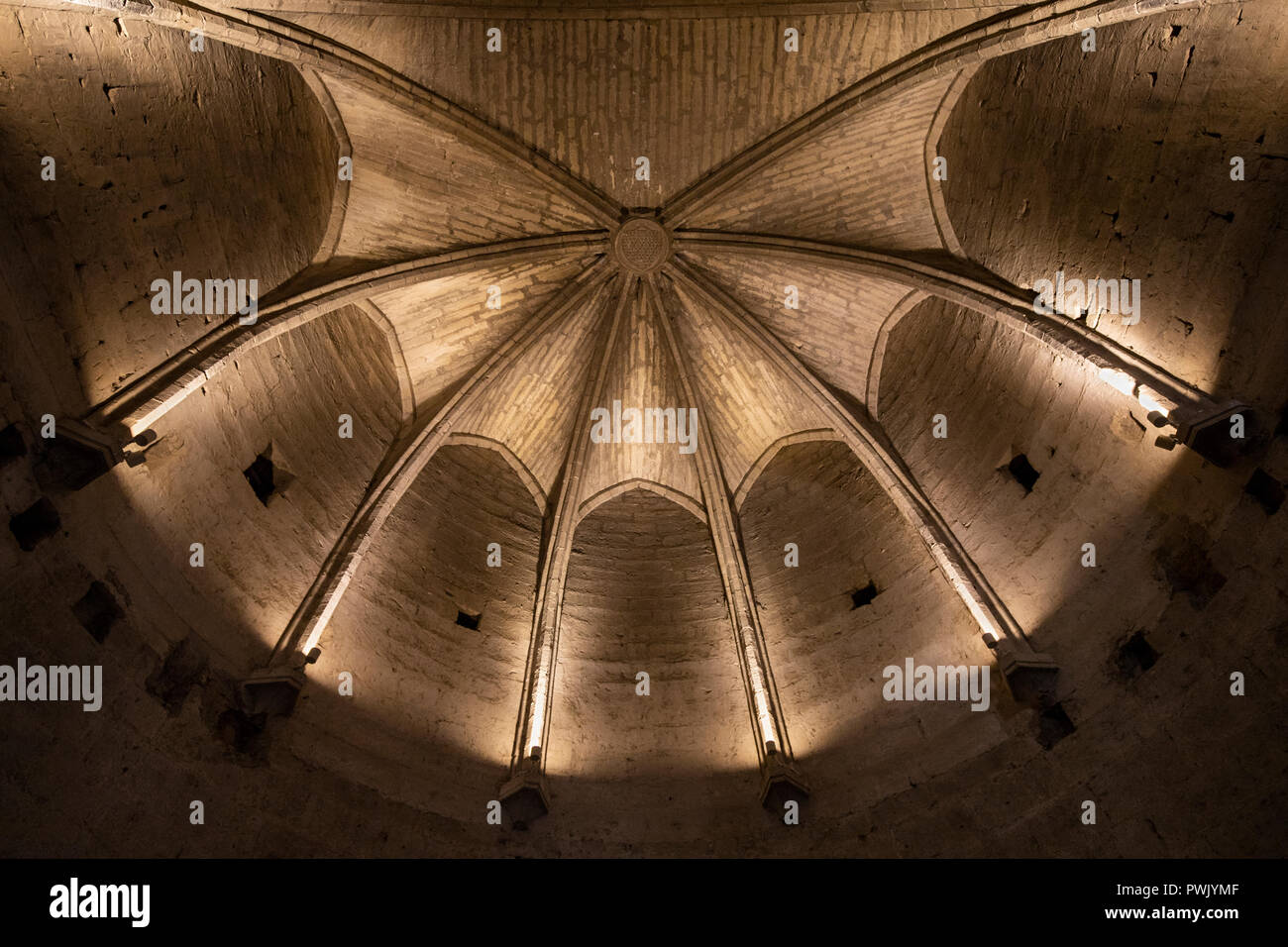 Fort Saint Andre Dome-Fort Saint Andre ist bemerkenswert für seine Erhaltung, sitzt die eindrucksvoll an der Spitze Berg Andaon, oberhalb der Rhône Ri Stockfoto