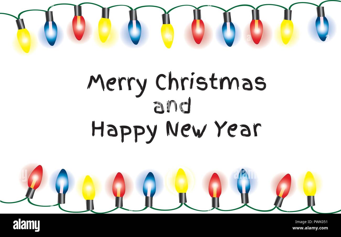 Vector Abbildung: Weihnachten Hintergrund mit Lichtern. Urlaub Hintergrund. Stock Vektor