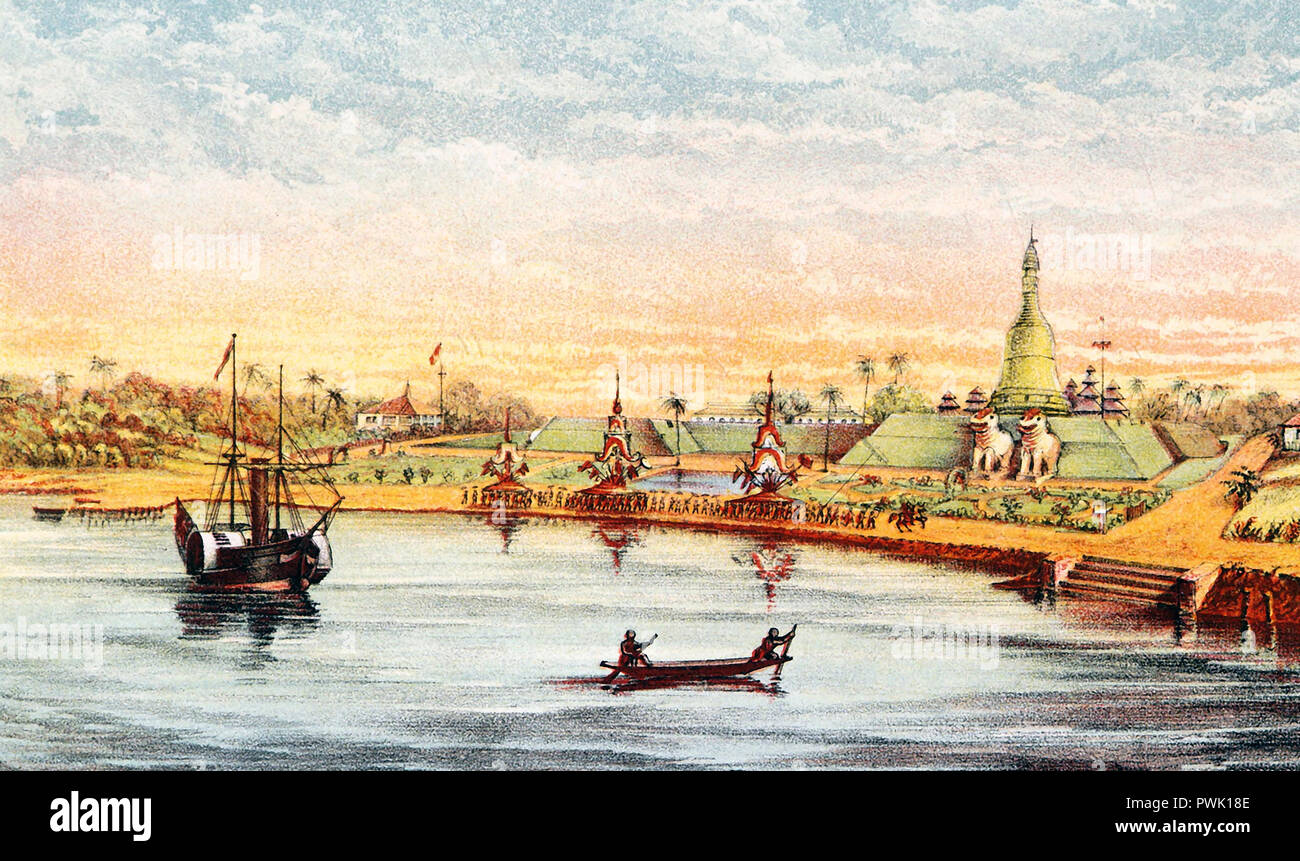 Bassein, Birma, ca. 1880 Stockfoto