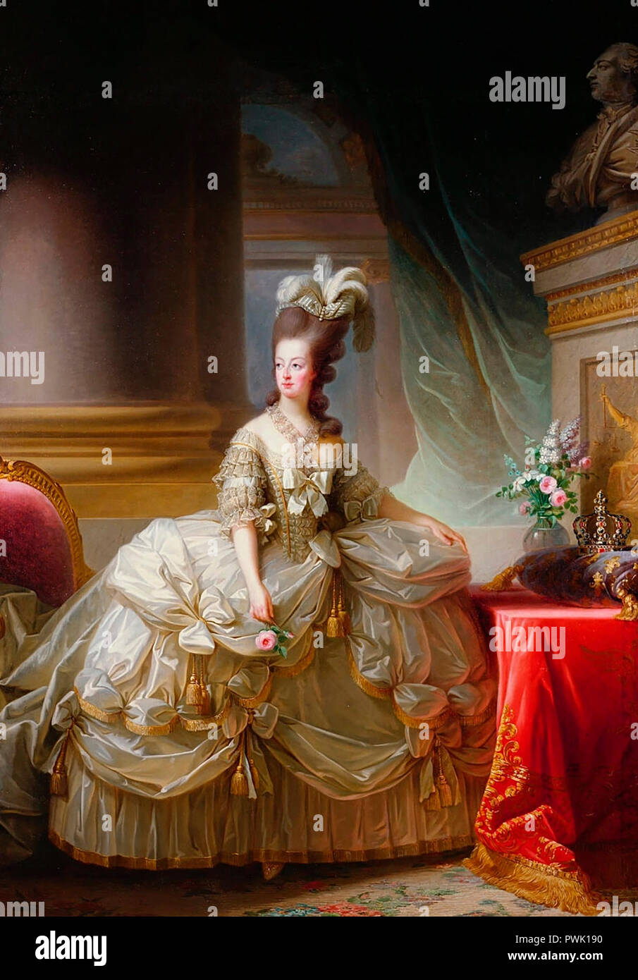 Marie Antoinette bei Gericht Dress, 1778, Elisabeth Vigee Le Brun Stockfoto