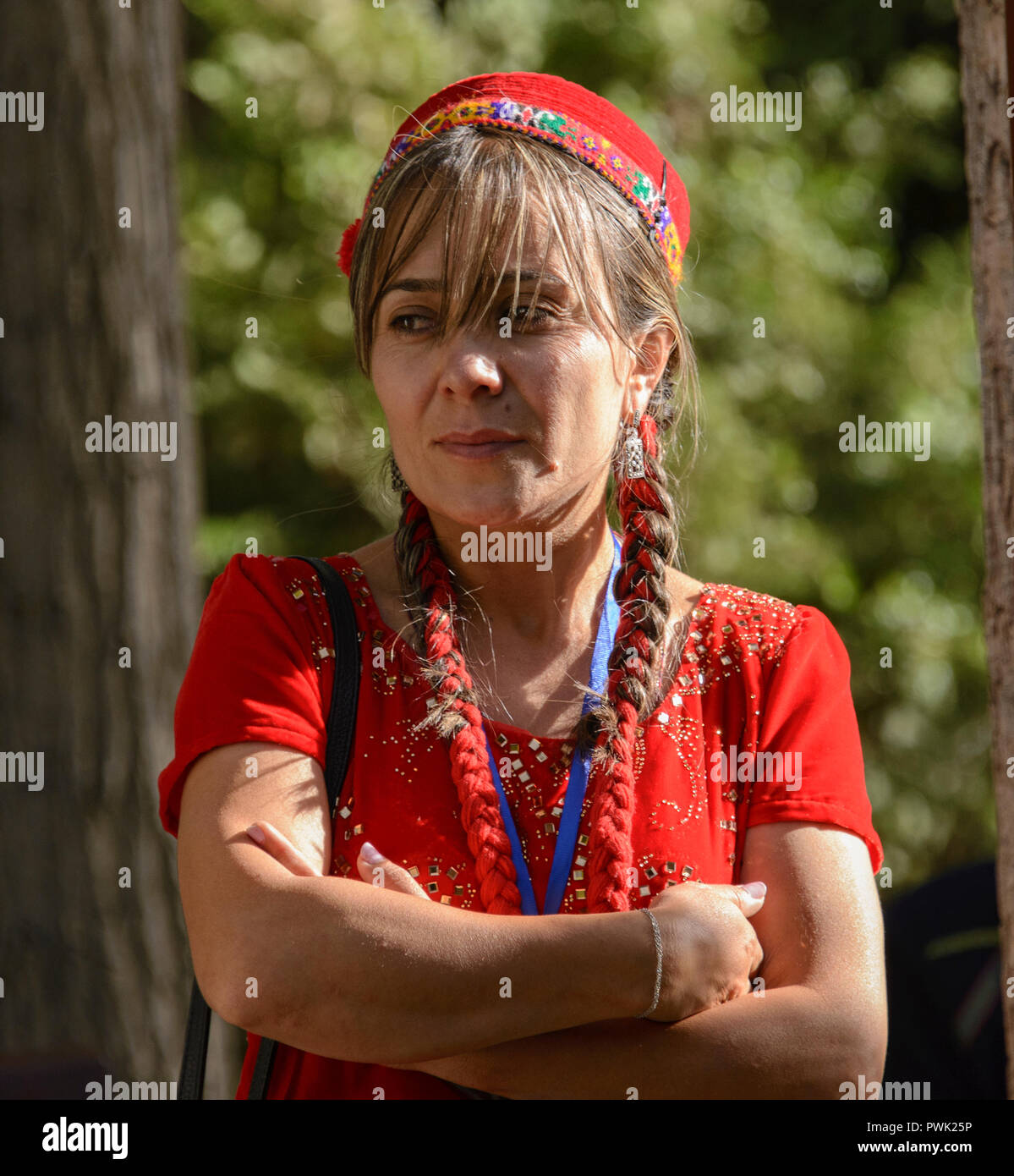 Porträt einer Frau, pamiri Khorog, Tadschikistan Stockfoto