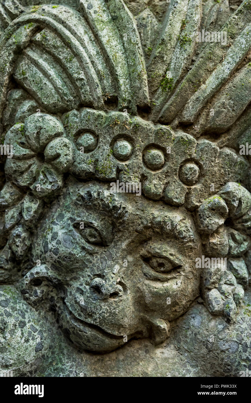 Statue von einem Affen im Affenwald von Ubud Stockfoto