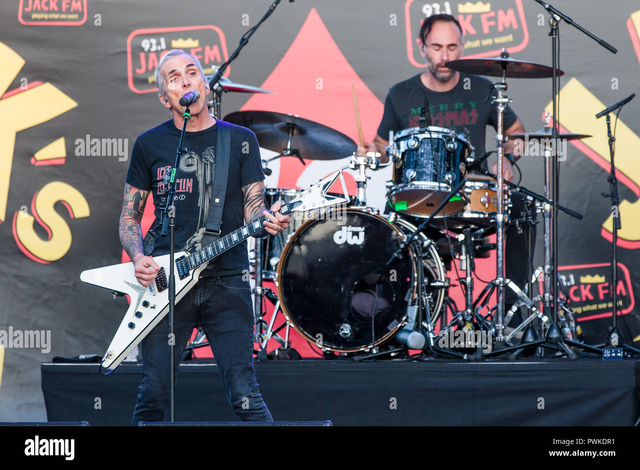 Irvine, Kalifornien, USA. 14 Okt, 2018. Die EverClear-Technologie bei 93.1 JACK FM Jack's 13. Zeigen an FivePoint Amphitheater in Irvine, Kalifornien am Oktober 14, 2018 Credit: Marissa Carter/ZUMA Draht/Alamy leben Nachrichten Stockfoto