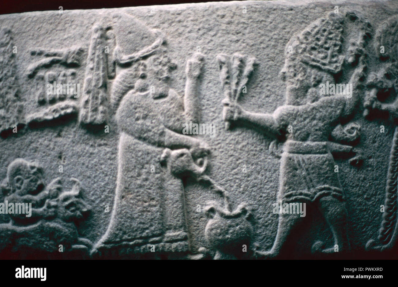 Hethitischen Reliefs, Museum für Anatolische Zivilisationen, Ankara, Türkei Stockfoto