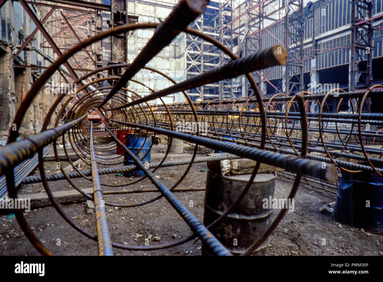 Battersea Power Station - Main Hall 'A' im Februar 1989 Stockfoto