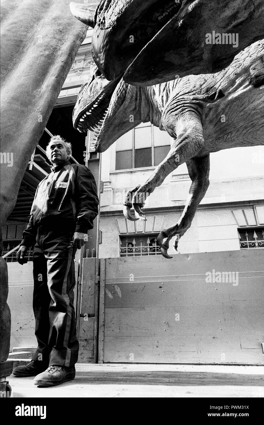 Dinosaurier in der Straße, Lyon, Frankreich Stockfoto