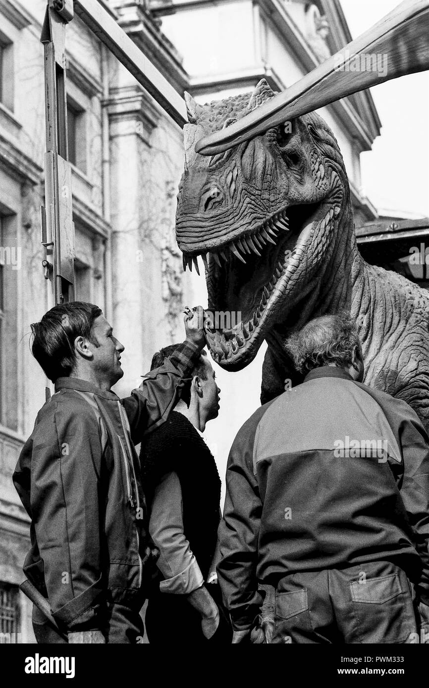 Dinosaurier in der Straße, Lyon, Frankreich Stockfoto