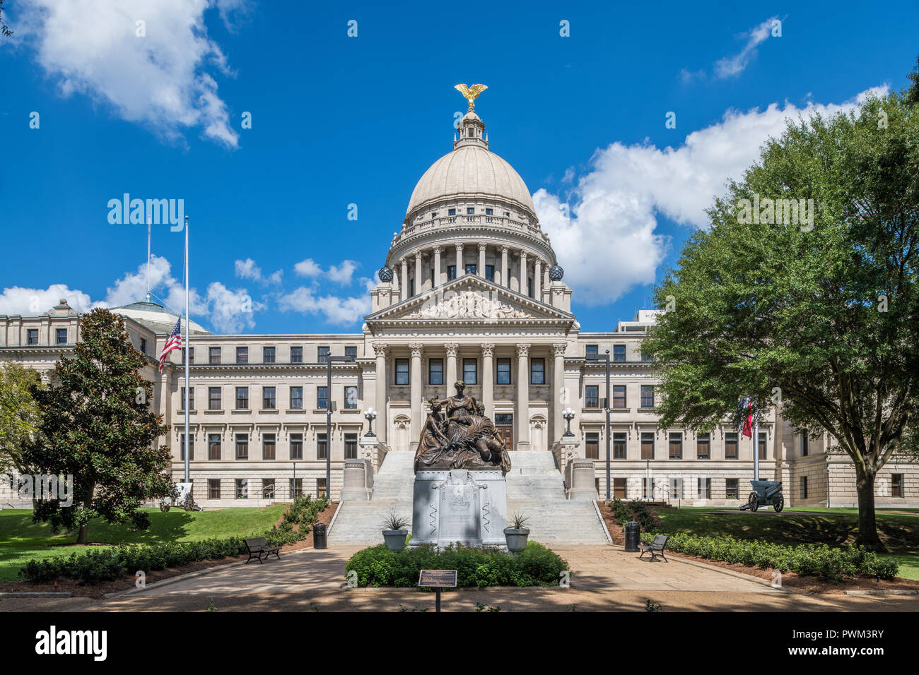 Mississippi State Capitol Gebäude, entworfen von Cass Gilbert Stockfoto