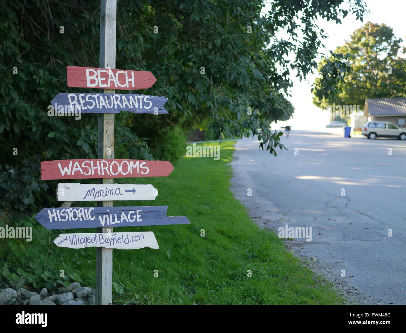 Bis zum Strand Stockfoto