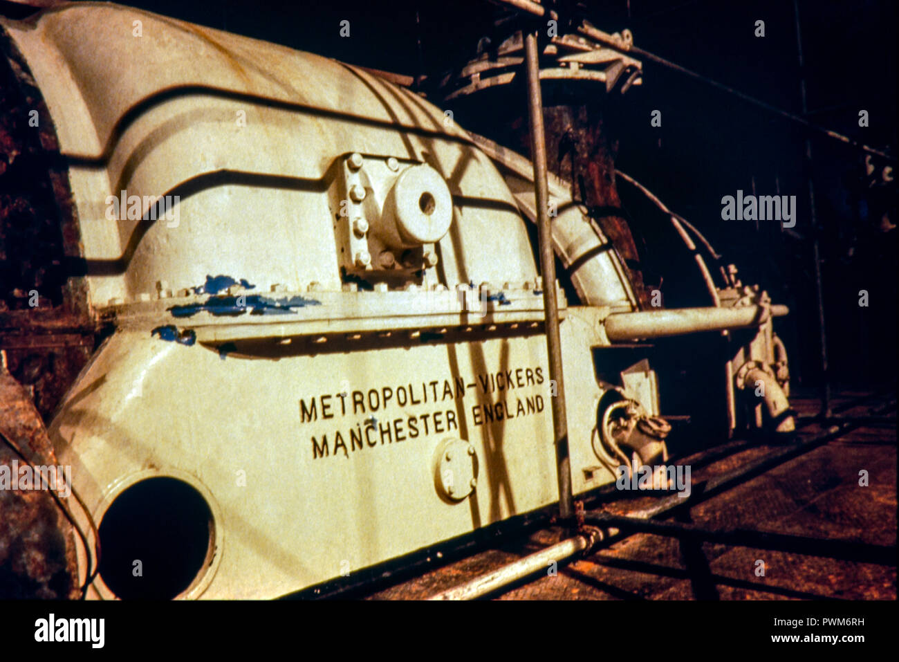 Battersea Power Station - metroplitan Vickers Turbine Juli 1987 Stockfoto