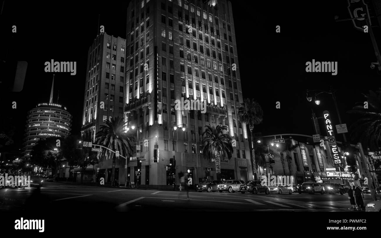 Hollywood & Vine, Hollywood, CA Stockfoto