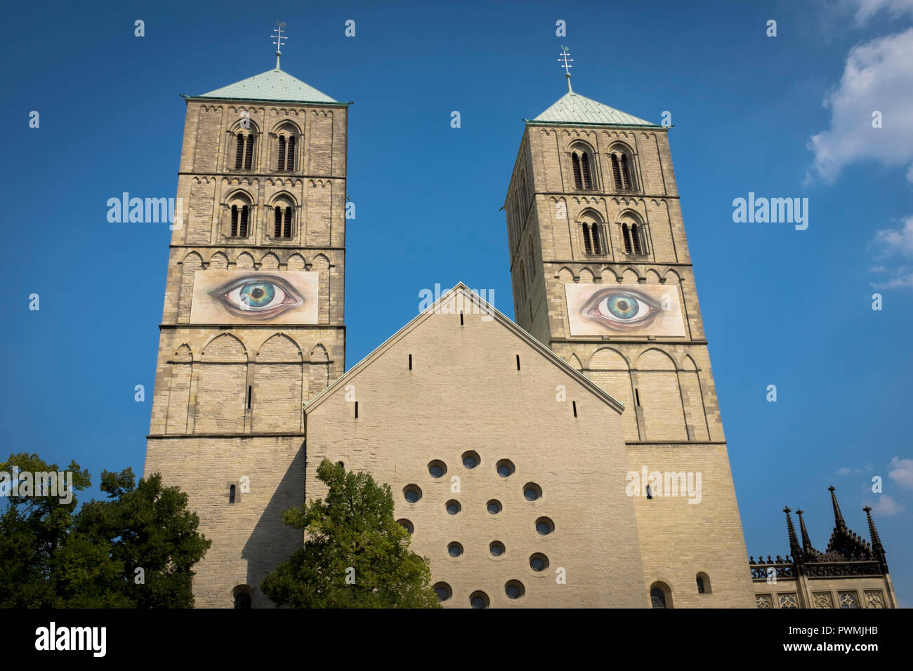 St. Paulus Dom, Muenster, Muenster, Deutschland mit den Augen des Künstlers Pascale Feitner Stockfoto