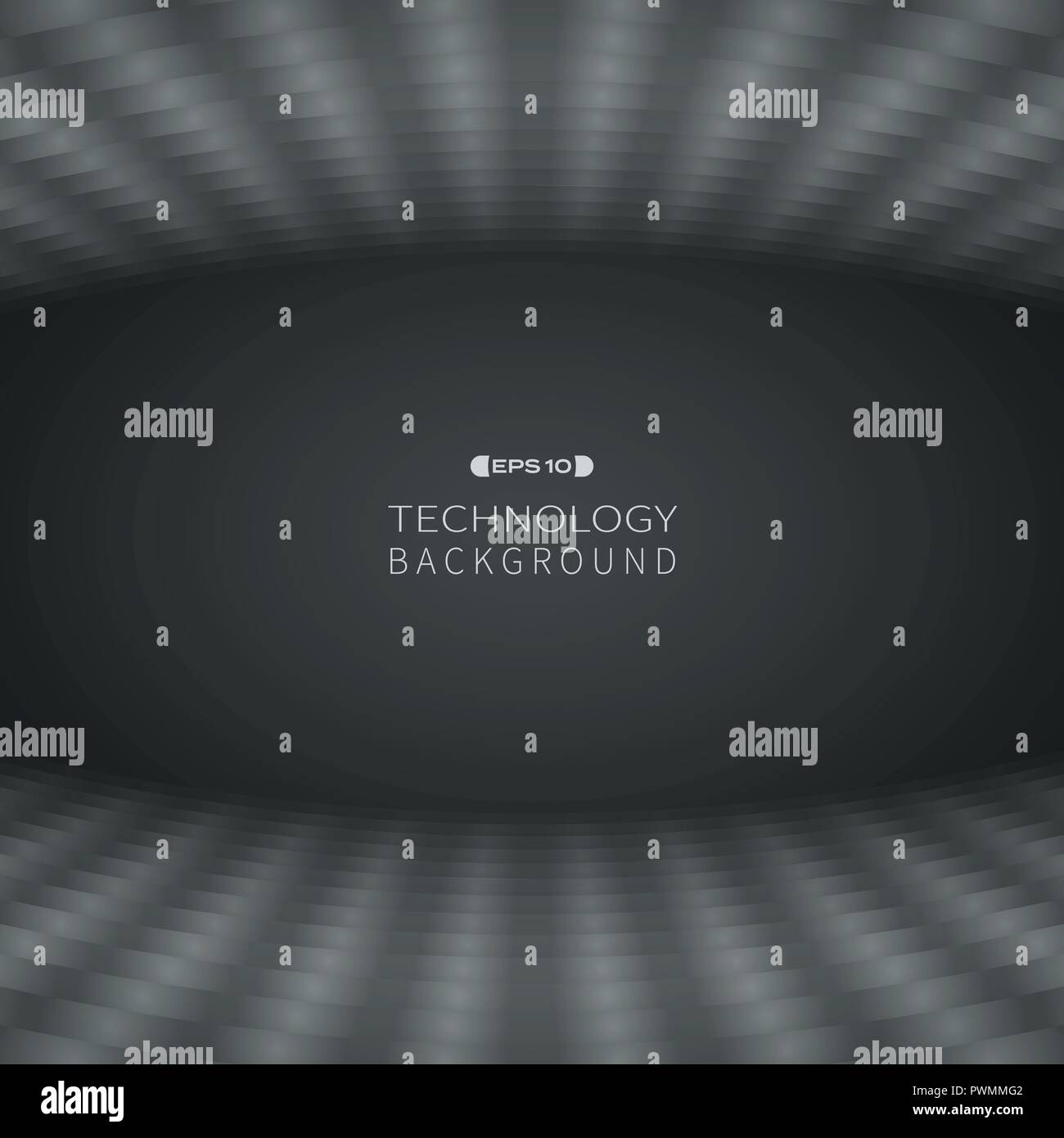 Moderne Technologie grid Square pattern Linien auf dunklem Hintergrund, Vector EPS 10. Stock Vektor