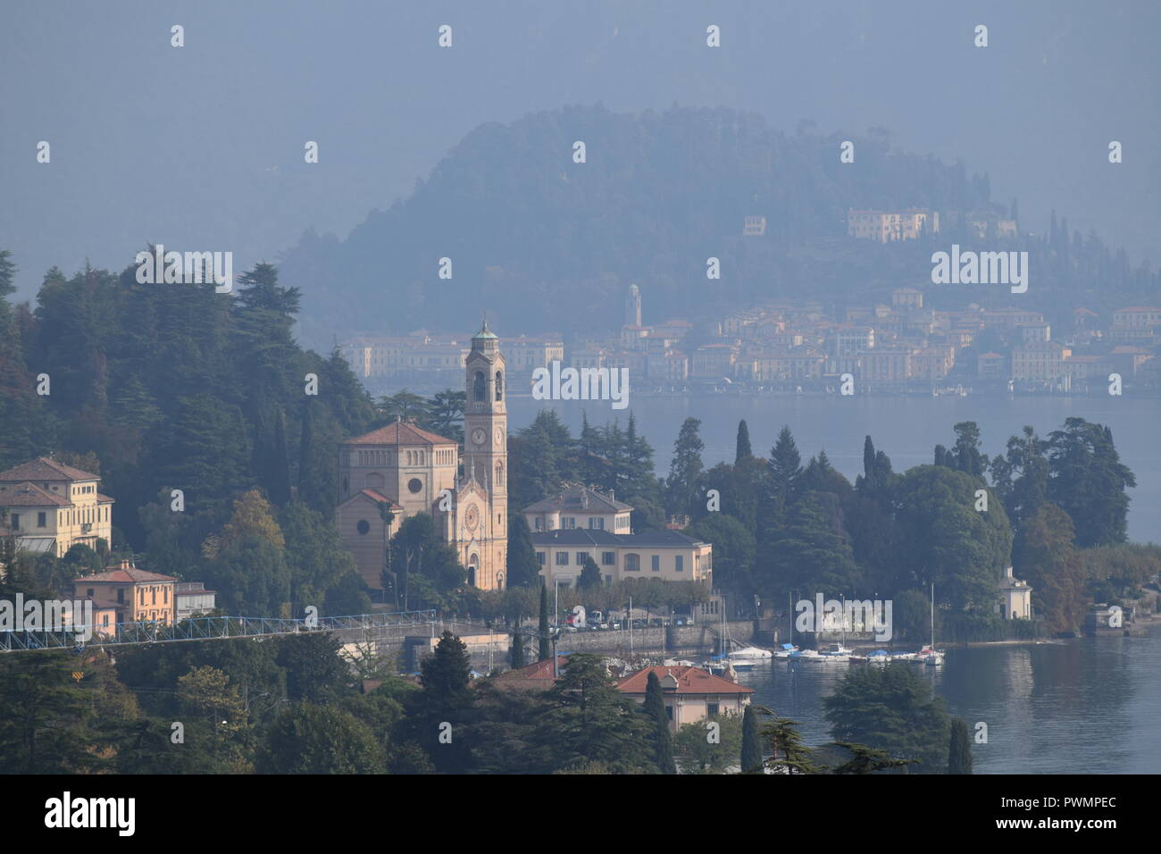 Ein Blick in Lenno am Comer See, Italien Stockfoto