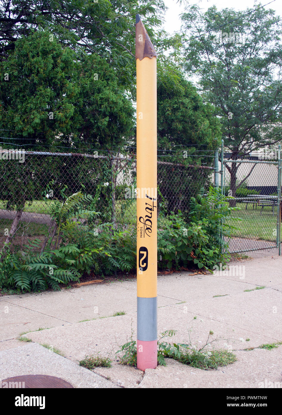 Bleistift in der Straße in Cleveland, Ohio Stockfoto