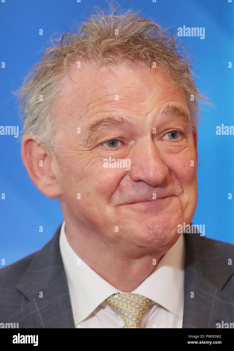 Zuvor noch nicht emittierte Foto vom 13/10/2018 des Präsidentschaftskandidaten Peter Casey bei RTE in Dublin. Stockfoto