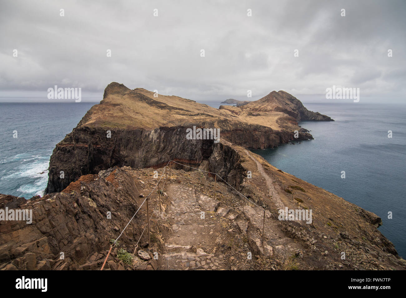 Kap Ponta de Sao Lourenco - östlichen Rand der Insel Madeira, Portugal Stockfoto