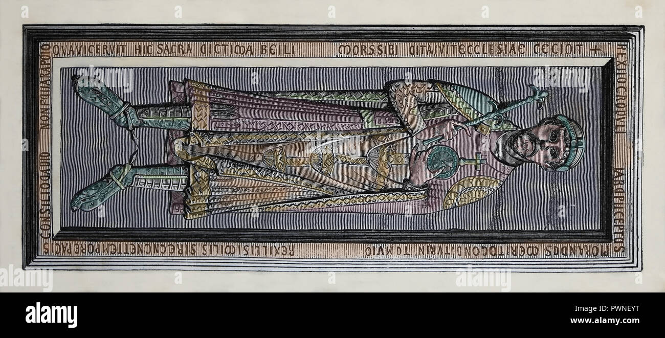 Rudolf von Rheinfelden (10251080). Herzog von Schwaben. Kupferstich