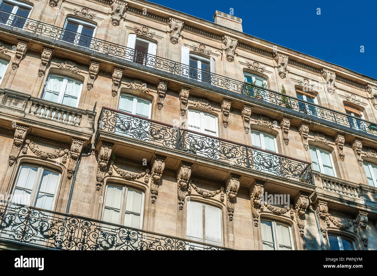 Frankreich, Bordeaux, Triangle d'Or Nachbarschaft, Gebäude des Cours de l'Intendance (Weltkulturerbe der UNESCO). Stockfoto Frankreich, Bordeaux, Triangle d'Or Nachbarschaft, Gebäude des Cours de l'Intendance (Weltkulturerbe der UNESCO). Stockfoto