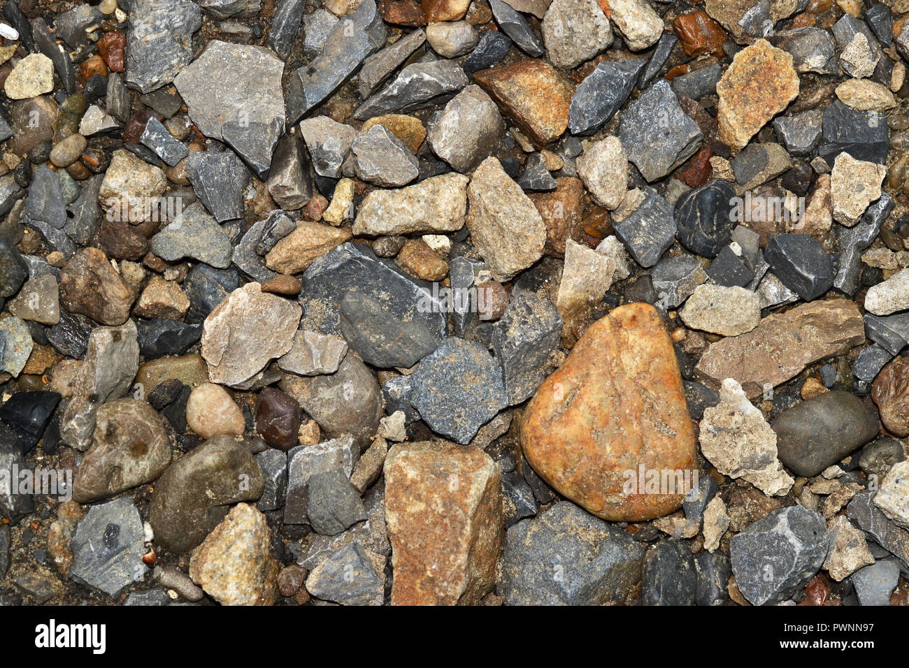 Textur verschiedener Steine zu schließen. Stockfoto