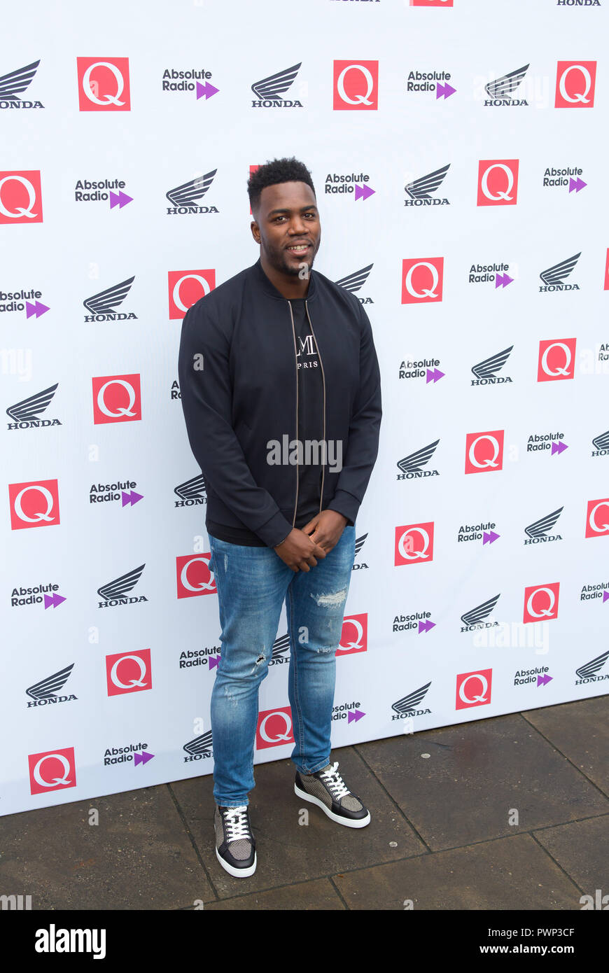 London, Großbritannien. Oktober 2018. Die Round House Chalk Farm Mo Gilligan kommt bei den Q Awards 2018 in Verbindung mit Absolute Radio Credit: Dean Fardell / Alamy Live News Feed/Alamy Live News Stockfoto
