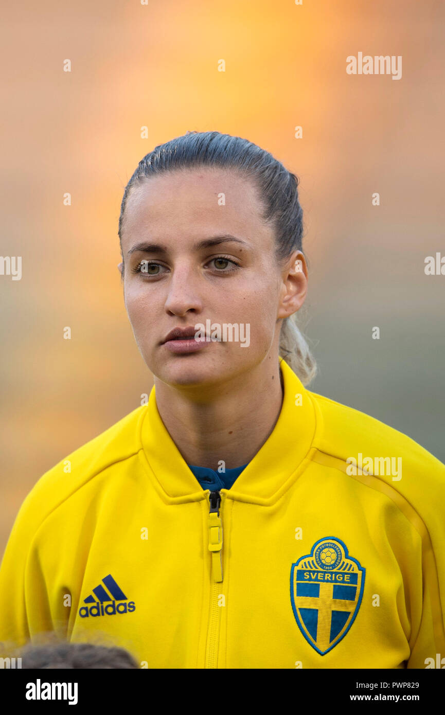 Nathalie Bjorn (Schweden) während der FIFA-Frauenfussball-Weltmeisterschaft Frankreich 2019 Qualifier Match zwischen Italien 1-0 Schweden bei Giovanni Zini Stadion am 09 Oktober, 2018 in Cremona, Italien. Credit: Maurizio Borsari/LBA/Alamy leben Nachrichten Stockfoto