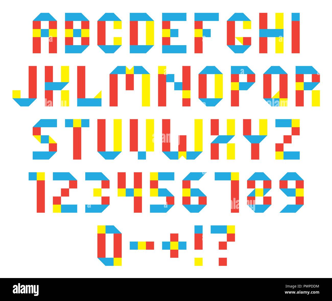 Bunte Vektor alphabet Vector Illustration für Ihr Design Stock Vektor