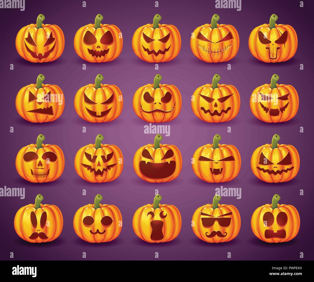 Vektor Kürbisse für Halloween Vorlage für Ihr Design Stock-Vektorgrafik -  Alamy
