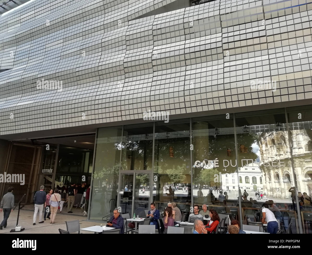 Musée de la Romanite, Museum der Romanity von Elizabeth de Portzamparc Architekt, Nimes, Gard, Royal, Frankreich, Europa Stockfoto