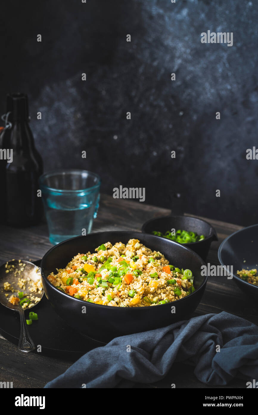 Blumenkohl, Reis Stockfoto